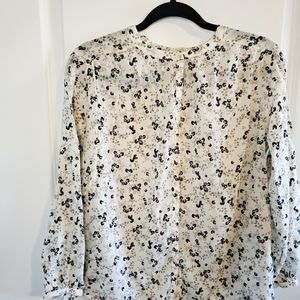 Old Navy XS Cream w/ Gray & Black flowers. Gently used. Long sleeves.
